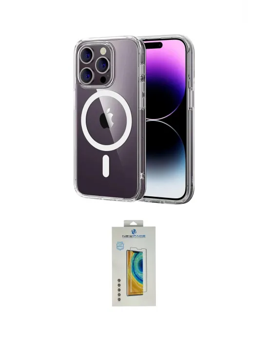 ieg™ iPhone 14 Pro Max Kılıf Ahenk Minimal Serisi - Siyah Polymer Nano Ekran Koruyucu