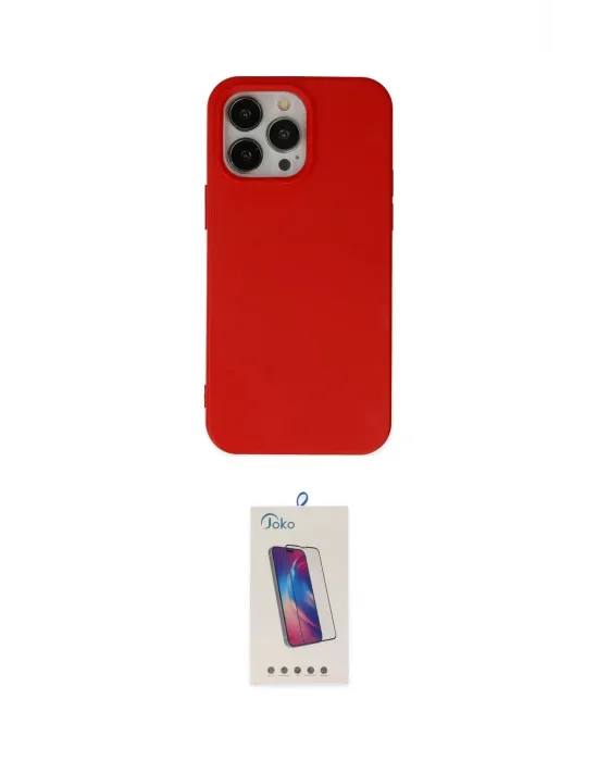 ieg™ iPhone 14 Pro Max Kılıf Ahenk Serisi - Siyah Joko 5D Cam