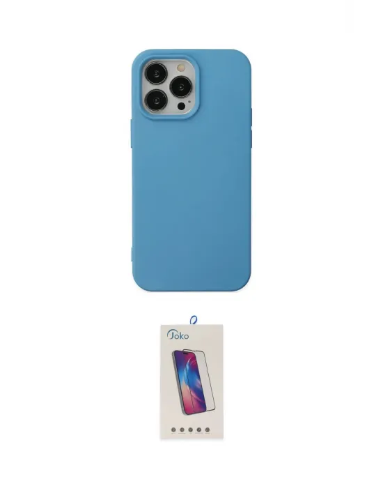 ieg™ iPhone 14 Pro Max Kılıf Ahenk Serisi - Siyah Joko 5D Cam