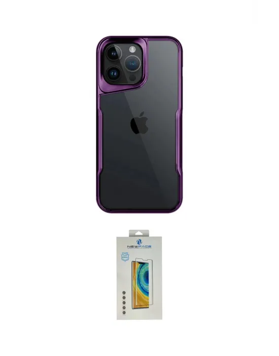 ieg™ iPhone 14 Pro Max Kılıf Akış Çizgi Koleksiyonu - Siyah Polymer Nano Ekran Koruyucu