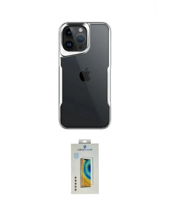 ieg™ iPhone 14 Pro Max Kılıf Akış Çizgi Koleksiyonu - Siyah Polymer Nano Ekran Koruyucu