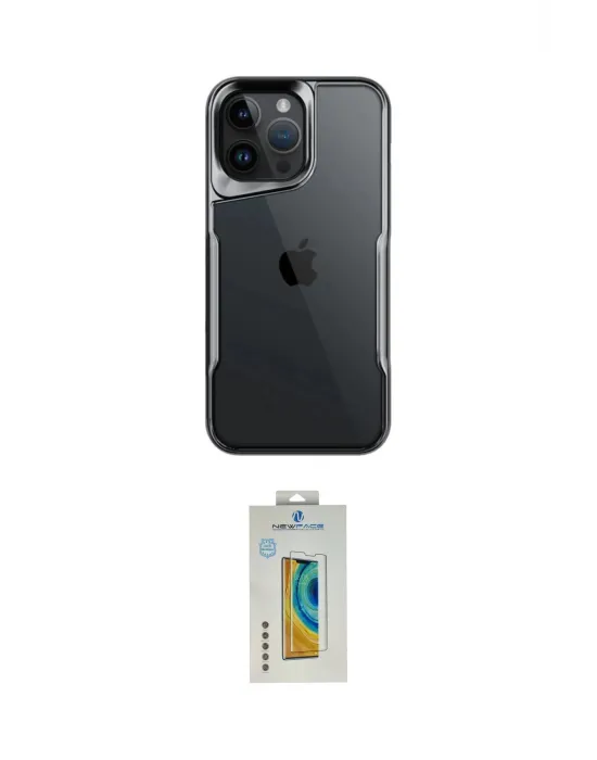 ieg™ iPhone 14 Pro Max Kılıf Akış Çizgi Koleksiyonu - Siyah Polymer Nano Ekran Koruyucu