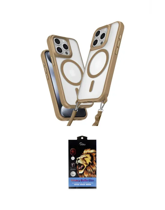 ieg™ iPhone 14 Pro Max Kılıf Atlas Doku Koleksiyonu - Siyah Buffer Hayalet Cam Ekran Koruyucu