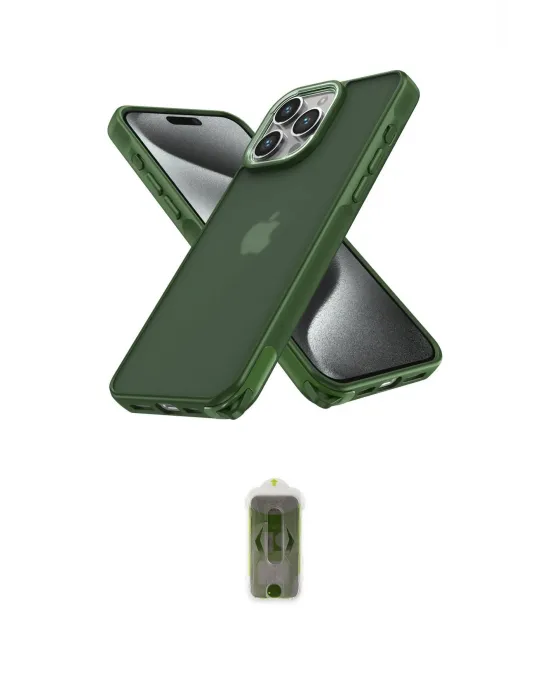 ieg™ iPhone 14 Pro Max Kılıf Atlas Form - Siyah Joko Magic 5D Hayalet Cam