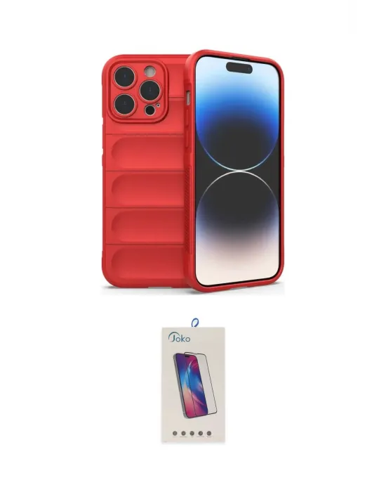 ieg™ iPhone 14 Pro Max Kılıf Atlas Koleksiyonu - Siyah Joko 5D Cam