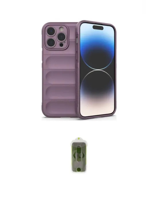 ieg™ iPhone 14 Pro Max Kılıf Atlas Koleksiyonu - Siyah Joko Magic 5D Hayalet Cam