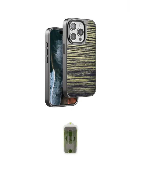 ieg™ iPhone 14 Pro Max Kılıf Atlas Minimal Özel Seri - Siyah Joko Magic 5D Hayalet Cam
