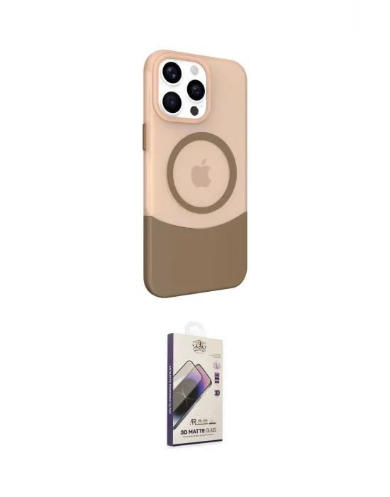 ieg™ iPhone 14 Pro Max Kılıf Çekirdek Asil Özel Seri - Siyah Bilvis 3D Mat Cam Ekran Koruyucu