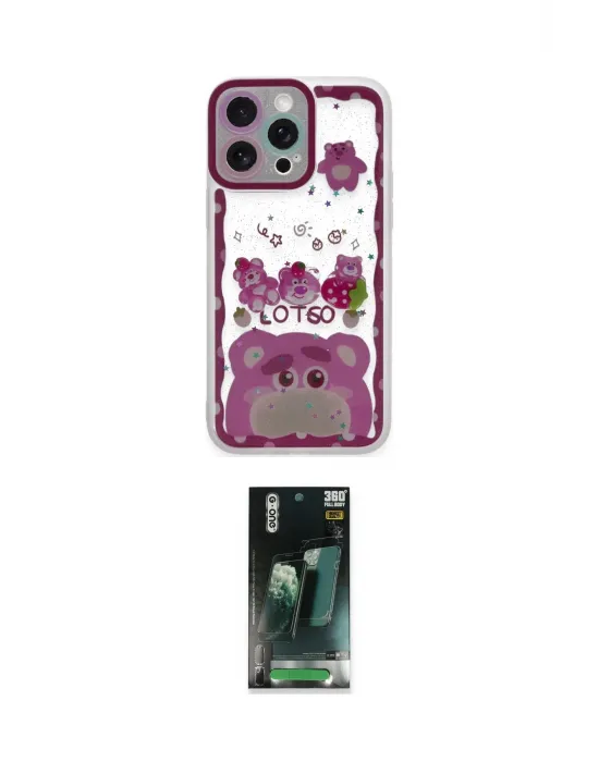 ieg™ iPhone 14 Pro Max Kılıf Çekirdek Asil - Şeffaf 360 Full Body Arka Koruyucu