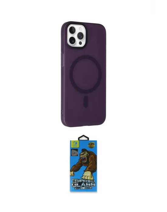 ieg™ iPhone 14 Pro Max Kılıf Çekirdek Modern Prime - Siyah 18D Cam Ekran Koruyucu