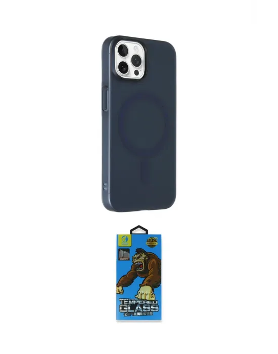 ieg™ iPhone 14 Pro Max Kılıf Çekirdek Modern Prime - Siyah 18D Cam Ekran Koruyucu