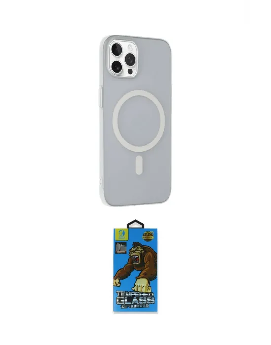 ieg™ iPhone 14 Pro Max Kılıf Çekirdek Modern Prime - Siyah 18D Cam Ekran Koruyucu