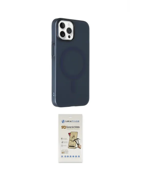 ieg™ iPhone 14 Pro Max Kılıf Çekirdek Modern Prime - Siyah Mat Seramik Nano Ekran Koruyucu