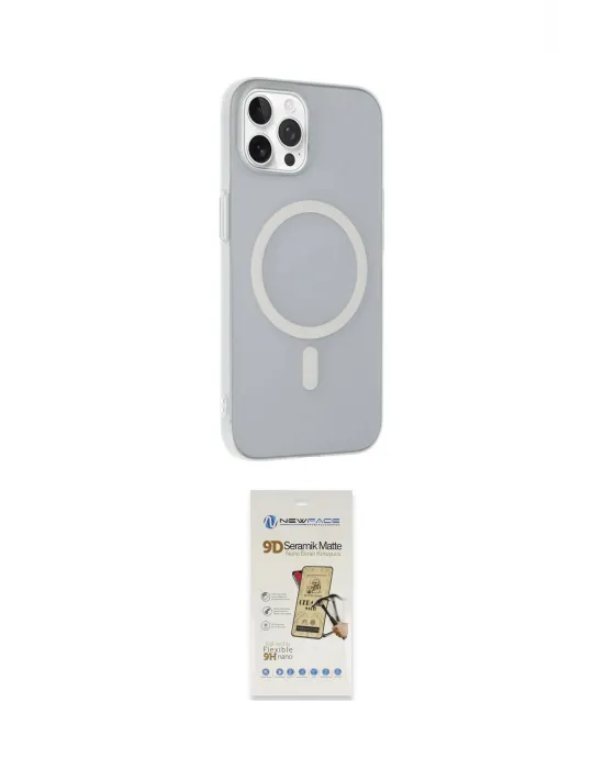 ieg™ iPhone 14 Pro Max Kılıf Çekirdek Modern Prime - Siyah Mat Seramik Nano Ekran Koruyucu