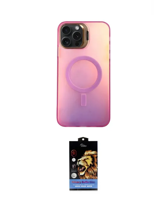 ieg™ iPhone 14 Pro Max Kılıf Doruk Klasik Prime - Siyah Buffer Hayalet Cam Ekran Koruyucu