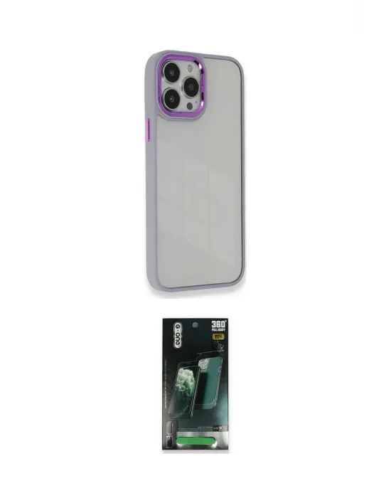 ieg™ iPhone 14 Pro Max Kılıf Eksen Doku Prime - Siyah 360 Mat Full Body Arka Koruyucu