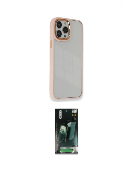 ieg™ iPhone 14 Pro Max Kılıf Eksen Doku Prime - Siyah 360 Mat Full Body Arka Koruyucu