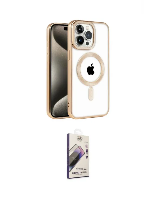 ieg™ iPhone 14 Pro Max Kılıf Eksen Form Koleksiyonu - Siyah Bilvis 3D Mat Cam Ekran Koruyucu