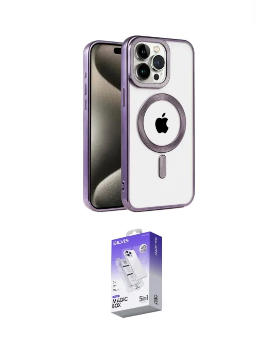 ieg™ iPhone 14 Pro Max Kılıf Eksen Form Koleksiyonu - Siyah Bilvis 5in1 3D Magic Cam Ekran Koruyucu