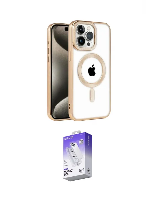 ieg™ iPhone 14 Pro Max Kılıf Eksen Form Koleksiyonu - Siyah Bilvis 5in1 3D Magic Cam Ekran Koruyucu