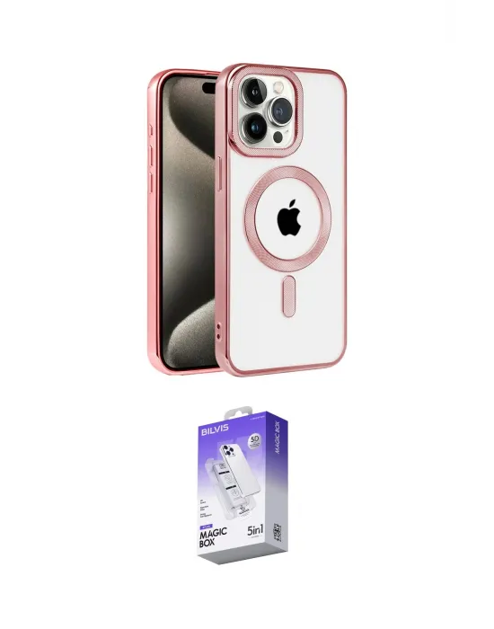 ieg™ iPhone 14 Pro Max Kılıf Eksen Form Koleksiyonu - Siyah Bilvis 5in1 3D Magic Cam Ekran Koruyucu