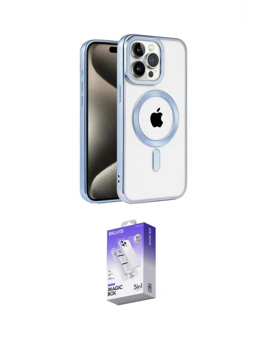 ieg™ iPhone 14 Pro Max Kılıf Eksen Form Koleksiyonu - Siyah Bilvis 5in1 3D Magic Cam Ekran Koruyucu