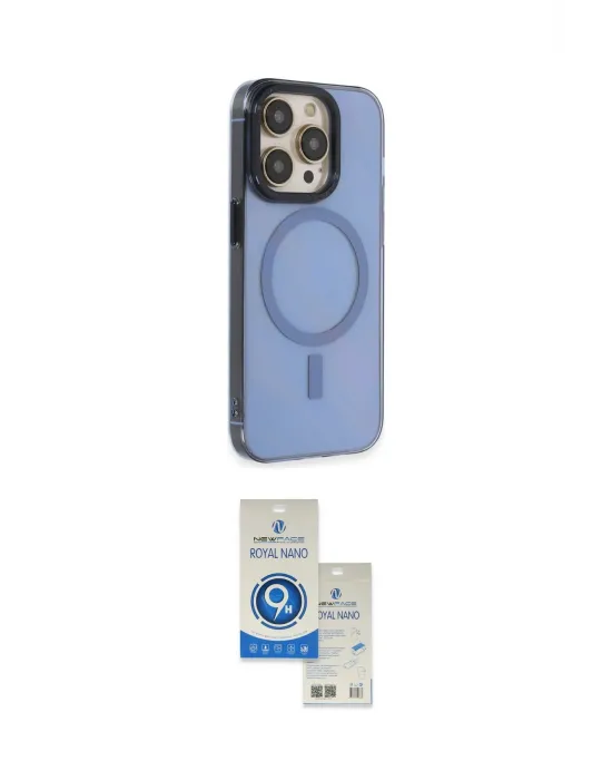 ieg™ iPhone 14 Pro Max Kılıf Eksen Işık Prime - Şeffaf Royal Nano Ekran Koruyucu
