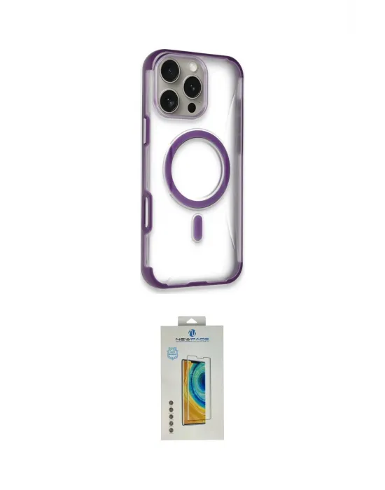 ieg™ iPhone 14 Pro Max Kılıf Eksen Klasik Koleksiyonu - Siyah Polymer Nano Ekran Koruyucu
