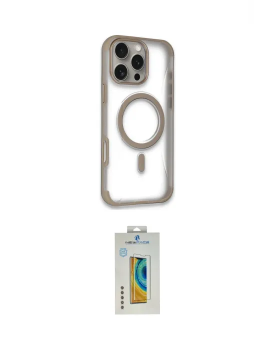 ieg™ iPhone 14 Pro Max Kılıf Eksen Klasik Koleksiyonu - Siyah Polymer Nano Ekran Koruyucu