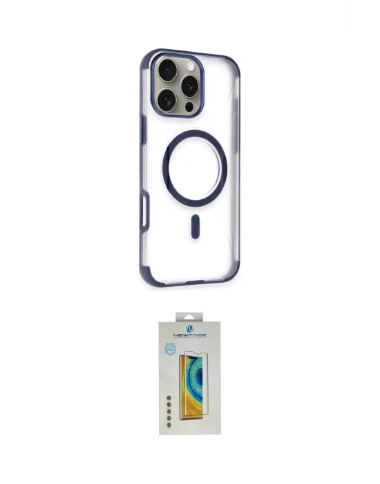 ieg™ iPhone 14 Pro Max Kılıf Eksen Klasik Koleksiyonu - Siyah Polymer Nano Ekran Koruyucu