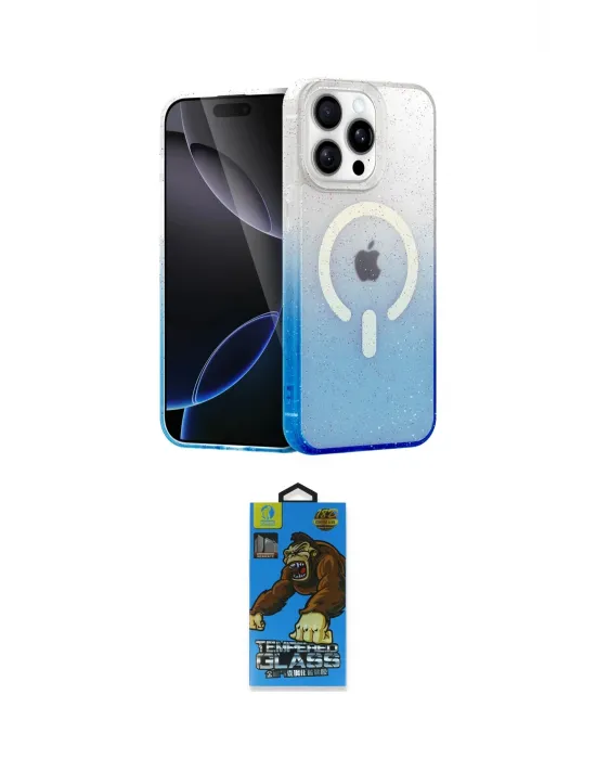 ieg™ iPhone 14 Pro Max Kılıf Eksen Minimal Özel Seri - Siyah 18D Cam Ekran Koruyucu