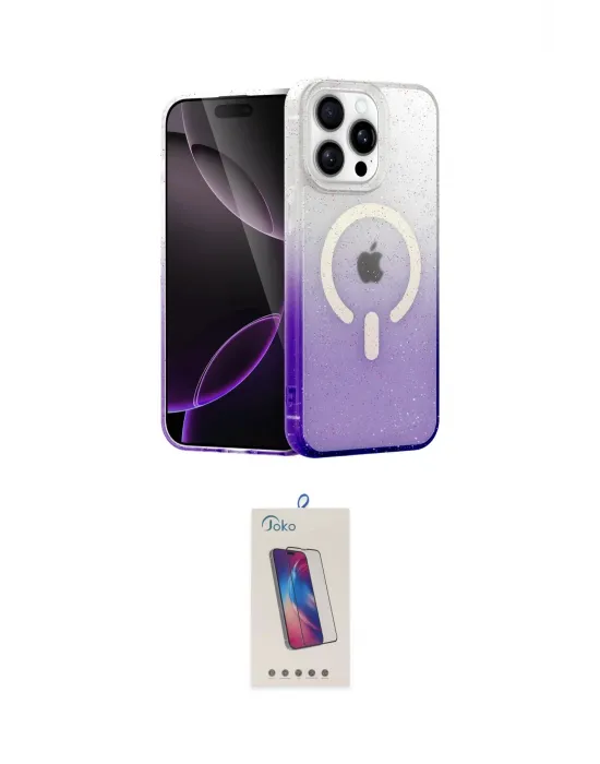 ieg™ iPhone 14 Pro Max Kılıf Eksen Minimal Özel Seri - Siyah Joko 5D Cam