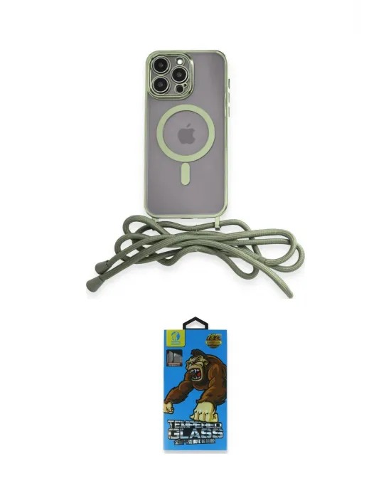 ieg™ iPhone 14 Pro Max Kılıf Eksen Özel Seri - Siyah 18D Cam Ekran Koruyucu