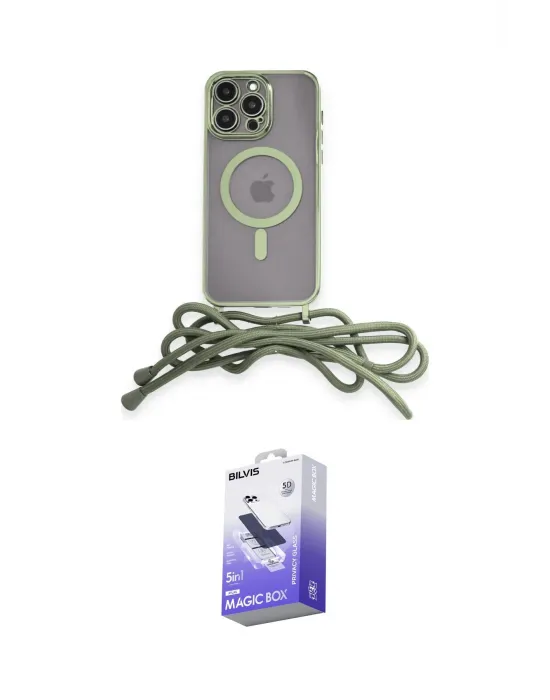 ieg™ iPhone 14 Pro Max Kılıf Eksen Özel Seri - Siyah Bilvis 5in1 5D Magic Hayalet Cam Ekran Koruyucu