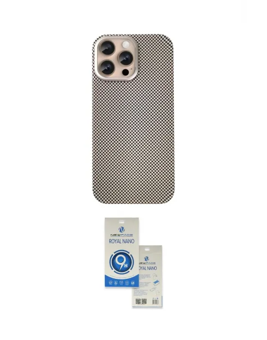 ieg™ iPhone 14 Pro Max Kılıf Eksen Prime - Şeffaf Royal Nano Ekran Koruyucu