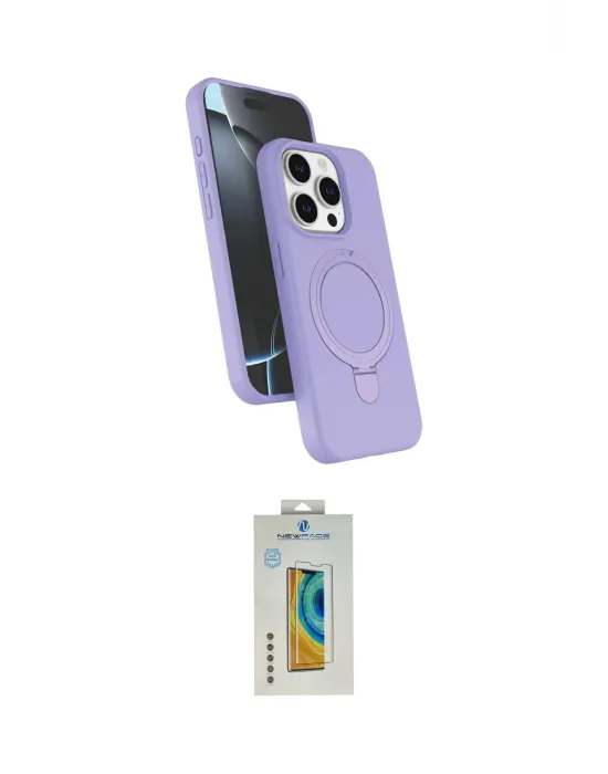 ieg™ iPhone 14 Pro Max Kılıf İz Işık Koleksiyonu - Siyah Polymer Nano Ekran Koruyucu
