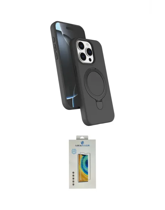 ieg™ iPhone 14 Pro Max Kılıf İz Işık Koleksiyonu - Siyah Polymer Nano Ekran Koruyucu