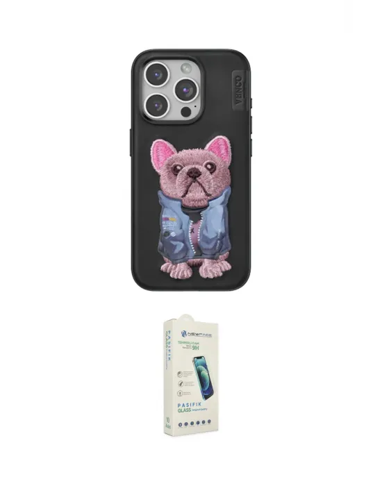 ieg™ iPhone 14 Pro Max Kılıf İz Minimal Koleksiyonu - Şeffaf Pasifik Cam Ekran Koruyucu