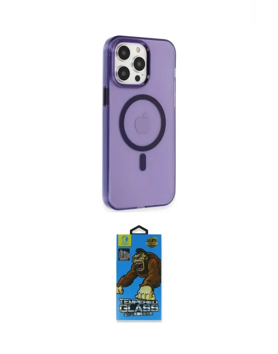 ieg™ iPhone 14 Pro Max Kılıf Kıvılcım Asil Özel Seri - Siyah 18D Cam Ekran Koruyucu