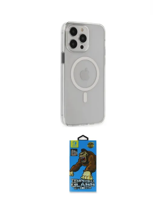ieg™ iPhone 14 Pro Max Kılıf Kıvılcım Asil Özel Seri - Siyah 18D Cam Ekran Koruyucu
