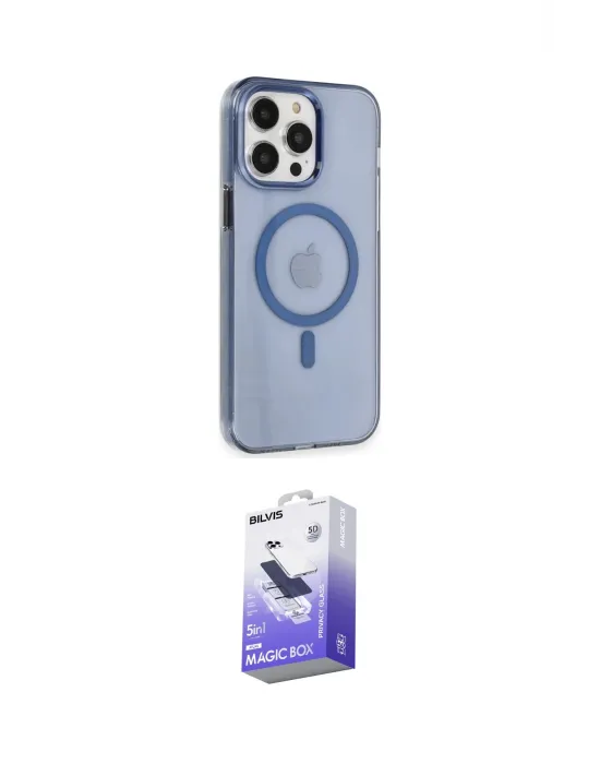 ieg™ iPhone 14 Pro Max Kılıf Kıvılcım Asil Özel Seri - Siyah Bilvis 5in1 5D Magic Hayalet Cam Ekran Koruyucu