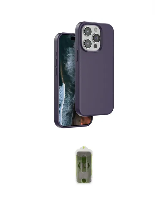 ieg™ iPhone 14 Pro Max Kılıf Kıvılcım Çizgi Serisi - Siyah Joko Magic 5D Hayalet Cam