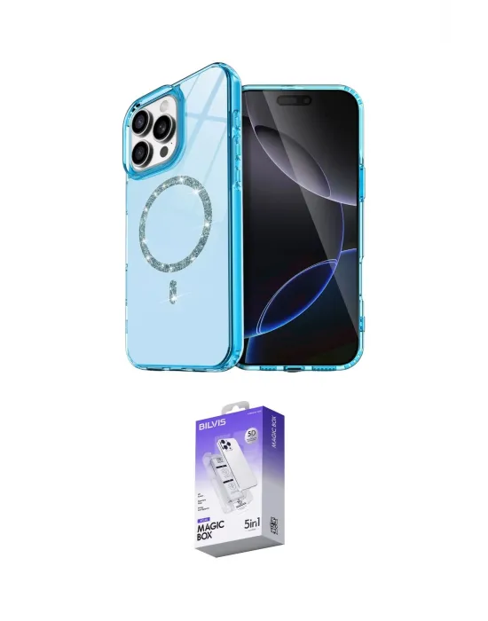 ieg™ iPhone 14 Pro Max Kılıf Kıvılcım Form Prime - Siyah Bilvis 5in1 3D Magic Cam Ekran Koruyucu