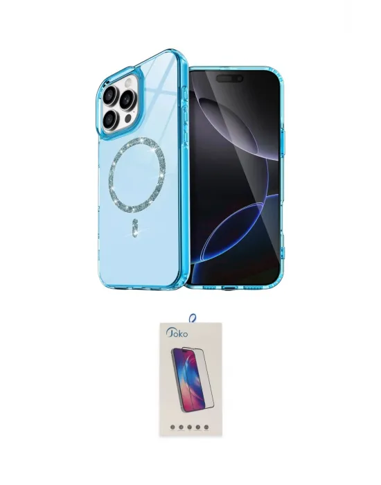 ieg™ iPhone 14 Pro Max Kılıf Kıvılcım Form Prime - Siyah Joko 5D Cam