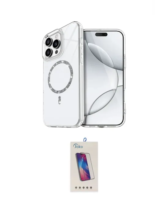 ieg™ iPhone 14 Pro Max Kılıf Kıvılcım Form Prime - Siyah Joko 5D Cam