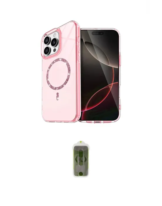 ieg™ iPhone 14 Pro Max Kılıf Kıvılcım Form Prime - Siyah Joko Magic 5D Hayalet Cam