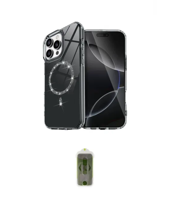 ieg™ iPhone 14 Pro Max Kılıf Kıvılcım Form Prime - Siyah Joko Magic 5D Hayalet Cam
