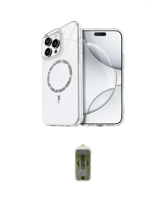 ieg™ iPhone 14 Pro Max Kılıf Kıvılcım Form Prime - Siyah Joko Magic 5D Hayalet Cam