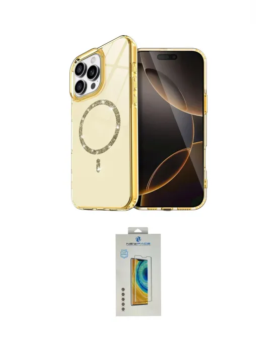 ieg™ iPhone 14 Pro Max Kılıf Kıvılcım Form Prime - Siyah Polymer Nano Ekran Koruyucu