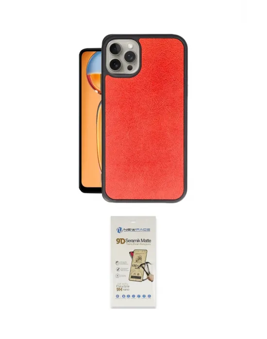 ieg™ iPhone 14 Pro Max Kılıf Kıvılcım Işık Serisi - Siyah Mat Seramik Nano Ekran Koruyucu